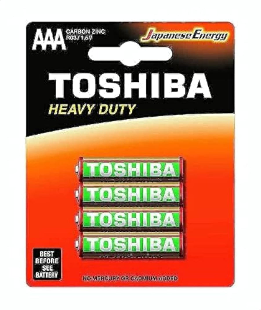 Toshiba Pile Zinco Carbone 4 pz – Stilo AA e Mini Stilo AAA – Mini stilo AAA