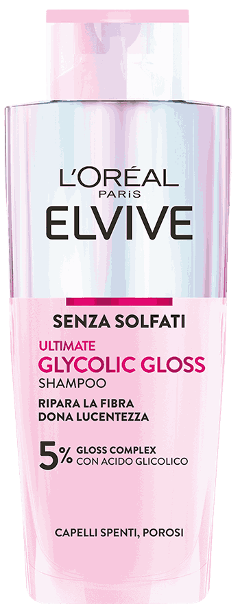 Elvive Ultimate Glycolic Gloss shampoo 300 ml, cartone intero da 12 confezioni.