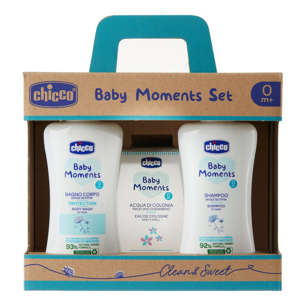 Chicco Baby Moments Set Clean & Sweet, confezione di vendita a cartone intero da 2 pezzi.