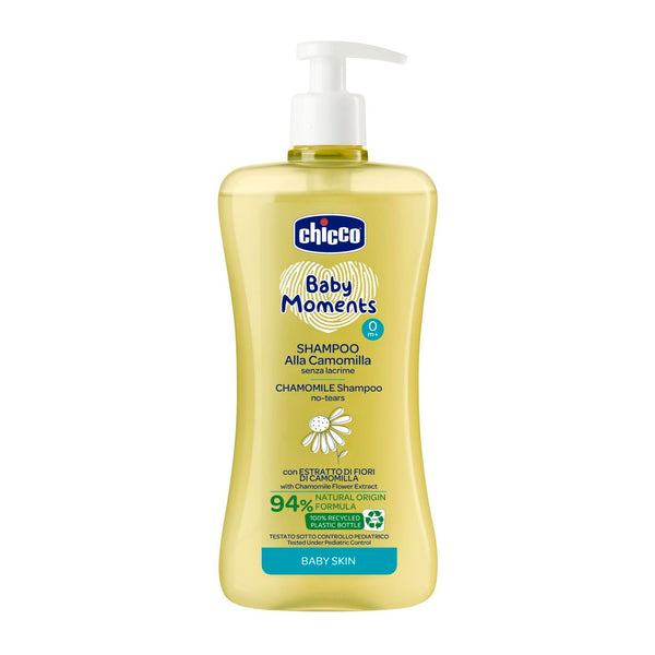 Chicco Shampoo Camomilla 500 ml, confezione di vendita a cartone intero da 6 pezzi.