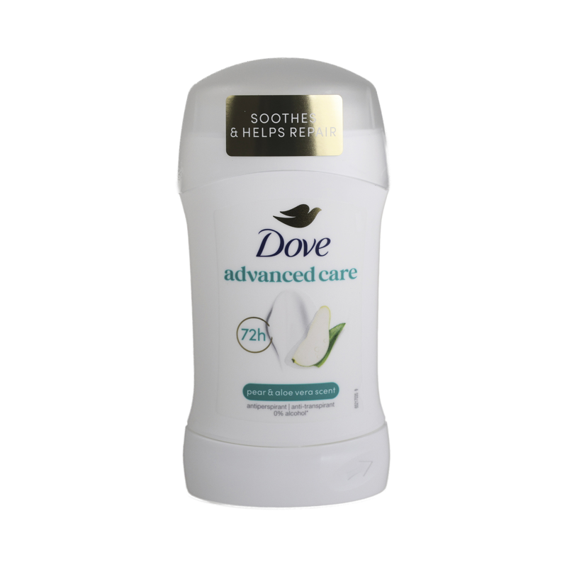 N28 003930 — Dove Deo Stick 50Ml Advanced Go-Fresh Pera&Aloe, confezione singola; vendita in cartone da 6 pezzi