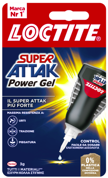 Loctite Super Attak Power Gel Control adesivo istantaneo 3 g