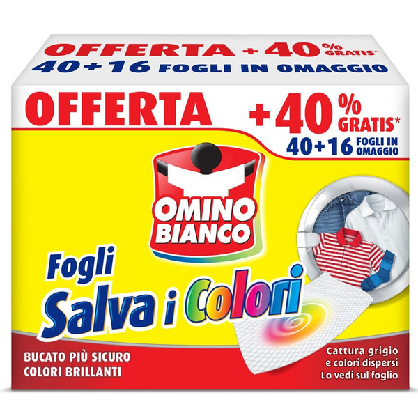 Omino Bianco Salvacolori Pz 40+16