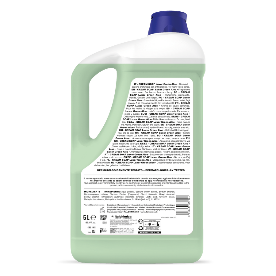 Cream Soap Luxor Green Aloe 1081 Sanitec confezione