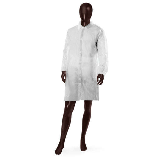 Camice da laboratorio Velkro 30 ultraleggero con velcro PLP 30g DPI I - 7 colori - cartone 50 pz