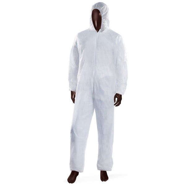 Tuta monouso Hood 30 Ajsia con cappuccio PLP ultraleggera 30g DPI I - cod. 14048 - cartone 50 pz