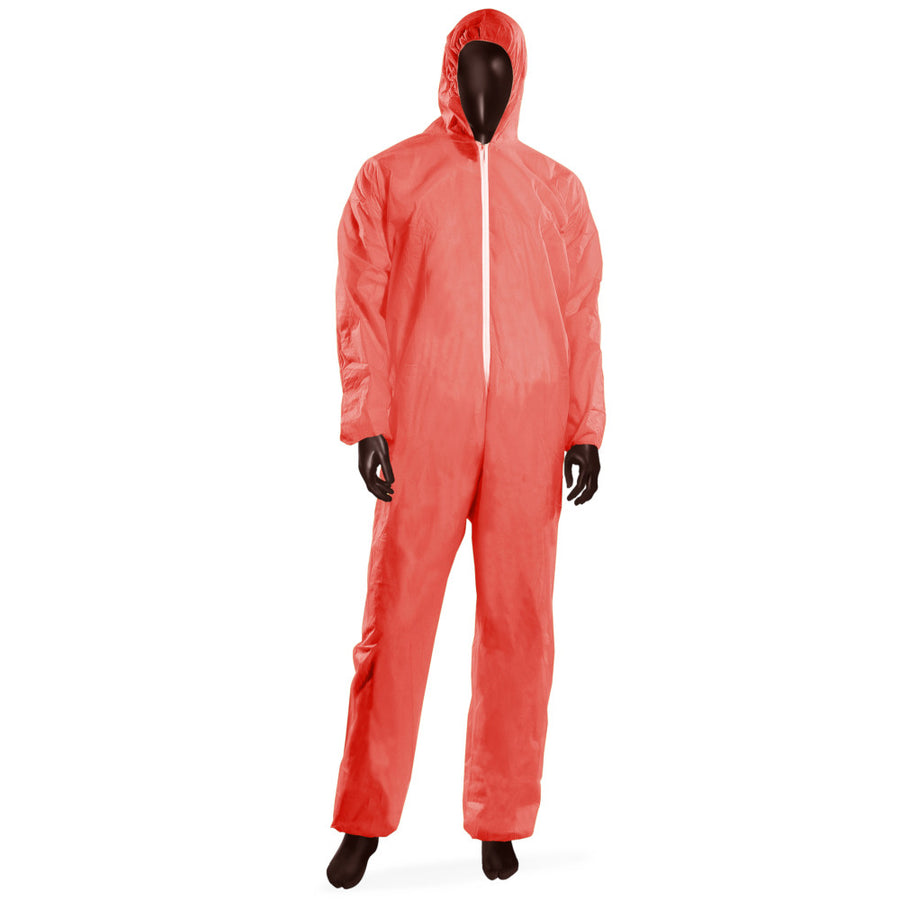 Tuta monouso Hood 40 Ajsia con cappuccio PLP 40g DPI I - 6 colori - cartone 50 pz