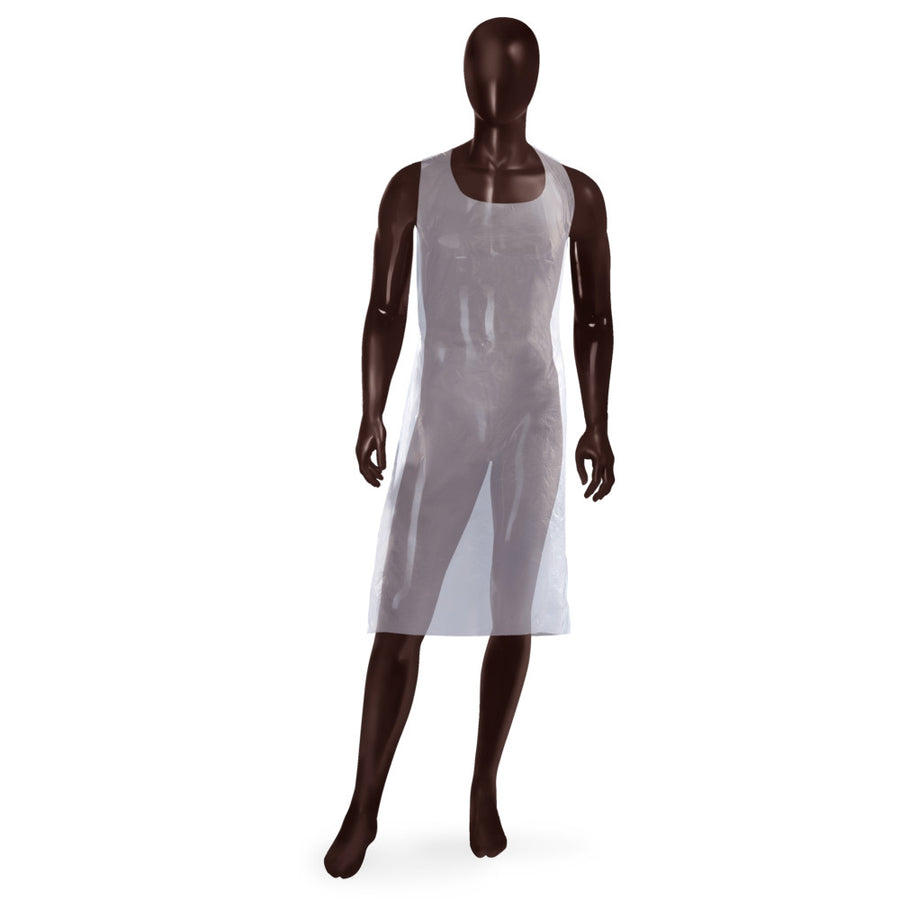 Grembiule monouso APRON 20 Ajsia LDPE 20my 70x120cm food contact DPI I - 2 colori - cod. 14100/22930 - cartone 1000 pz
