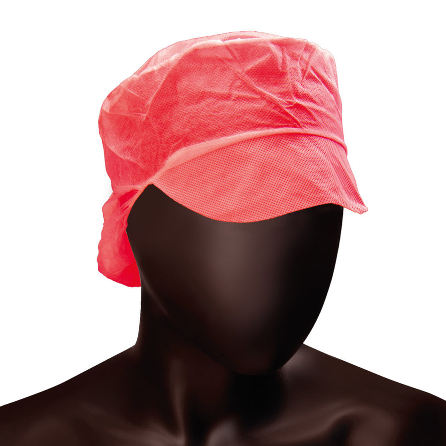 Copricapo monouso a berretto con visiera e reggicapelli PLP 40g DPI I - 5 colori - cartone 1000 pz