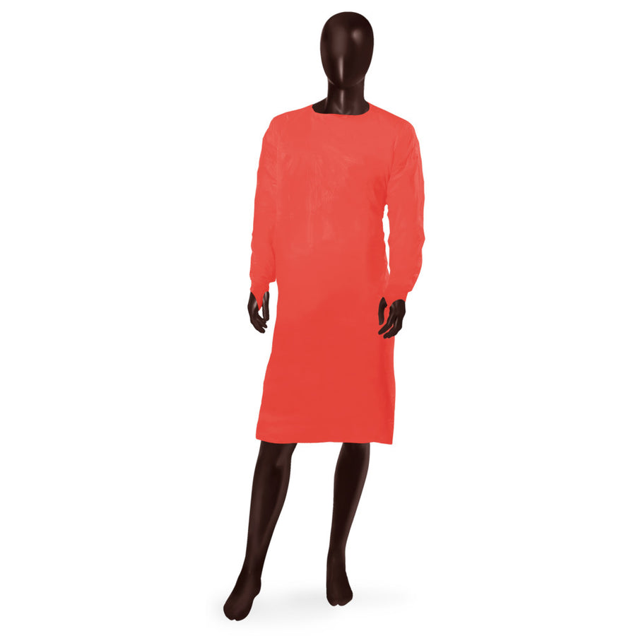 Camice avvolgente CPE Gown Ajsia in polietilene 35my DPI I - 5 colori - cartone 75 pz