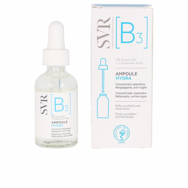 SVR Ampoule B 30 ml - siero rigenerante e lenitivo con vitamina B3 e acido ialuronico