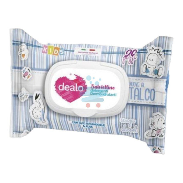 Dealo Salviett Baby pz 20 Talco – Cartone 24 pz