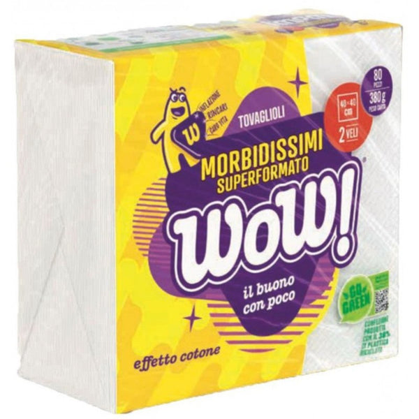 Wow! Tovaglioli Doppiovelo 40x40 pz 85 – Cartone 24 pz