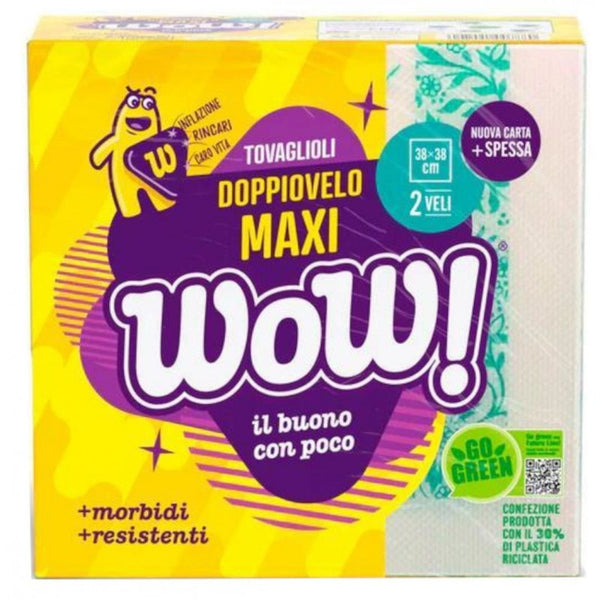 Wow! Tovaglioli Maxi 2veli 38x38 pz 43 – Cartone 24 pz