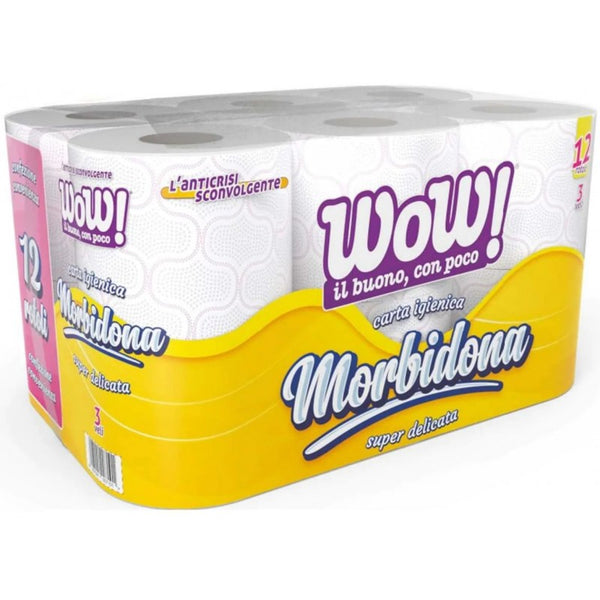 Wow! Igienica pz 12 Morbidona 3veli – Cartone 8 pz