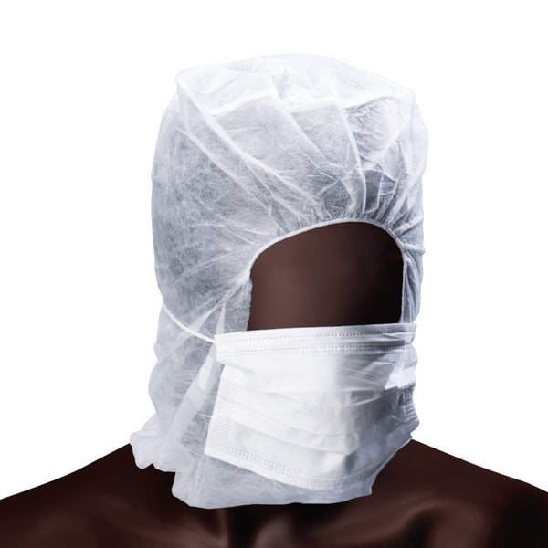 Cappuccio monouso balaclava con mascherina integrata PLP 20g DPI I - 5 colori - cartone 500 pz