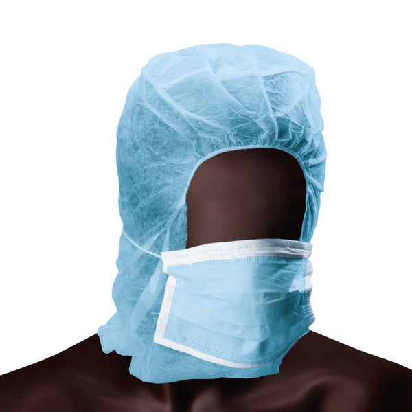 Cappuccio monouso balaclava con mascherina integrata PLP 20g DPI I - 5 colori - cartone 500 pz
