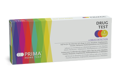 Test rapido multidroghe su urine PRIMA Home Test - pannello 6 sostanze (morfina, cocaina, THC, anfetamina, metanfetamina, metadone), lettura 5 minuti