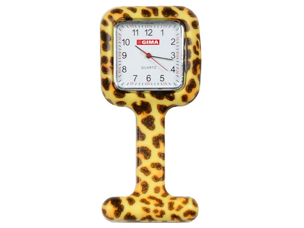 OROLOGIO PER INFERMIERI quadrato fantasia leopardo
