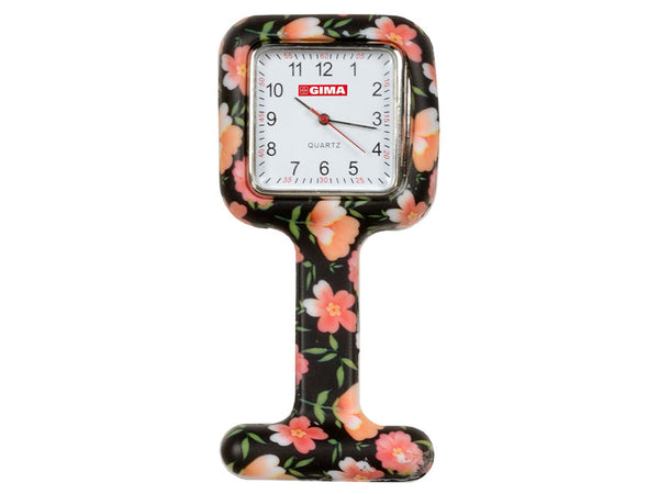 OROLOGIO PER INFERMIERI quadrato fantasia rose