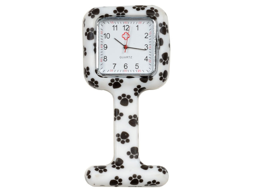 OROLOGIO PER INFERMIERI quadrato fantasia impronte