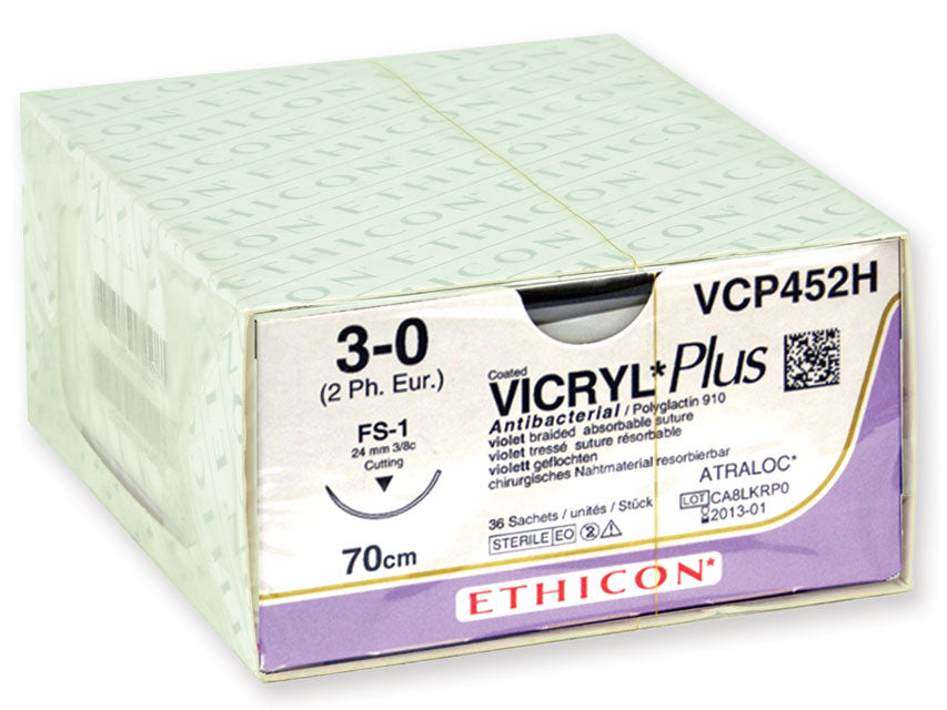 Sutura Assorbibile Ethicon Vicryl Plus Intrecciata - Conf. 36 pz.