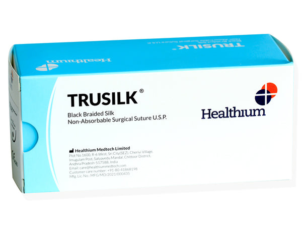 SUTURA NON ASS. TRUSILK calibro 4/0, retto, ago 19 mm