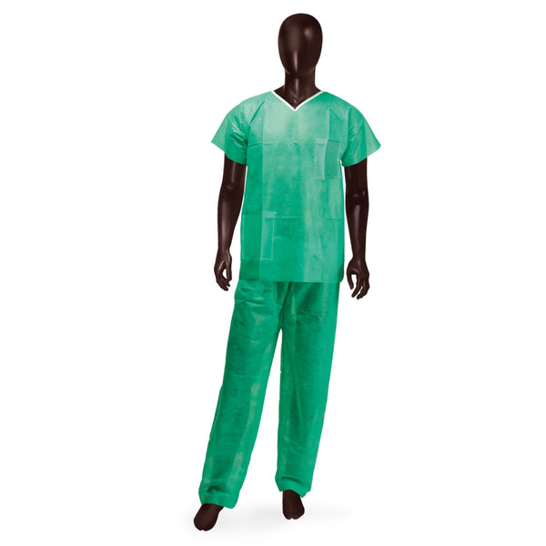 Completo monouso TWIN SET Ajsia casacca + pantalone PLP 40g DPI I - 2 colori - cod. 24533/24534 - cartone 25 kit