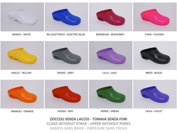 ZOCCOLI - con/senza fori - colore/taglia a richiesta