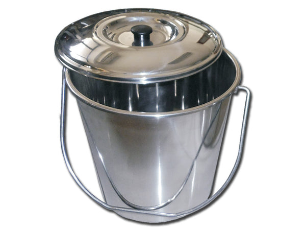 SECCHIO ACCIAIO INOX con coperchio