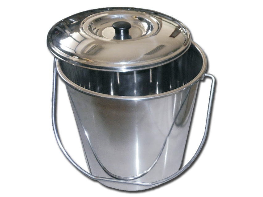 SECCHIO ACCIAIO INOX con coperchio