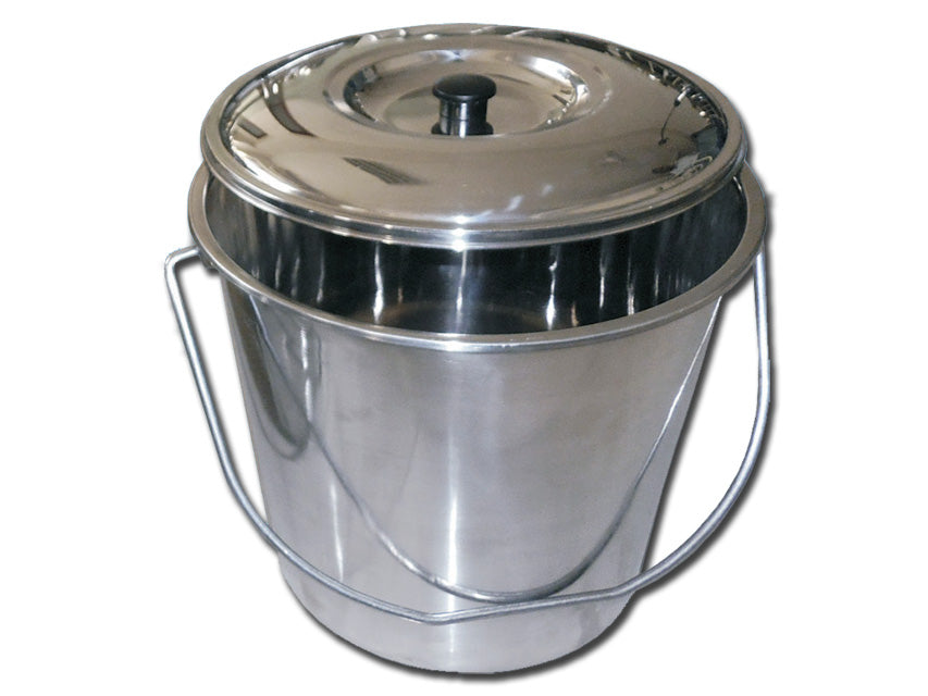 SECCHIO ACCIAIO INOX con coperchio