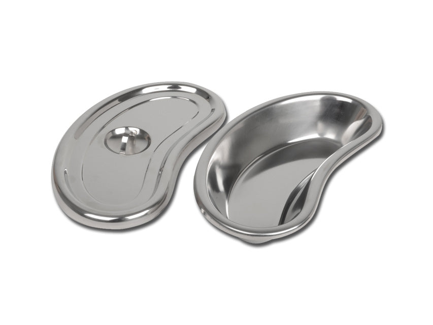 Bacinella Reniforme Inox con Coperchio