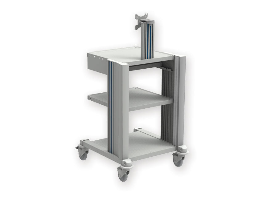 Carrello Pro 2 Ripiani Tastiera Supp. Monitor Cass _b