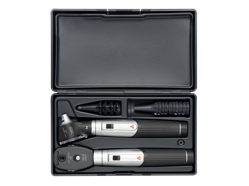 Set Heine Mini 3000 LED Direct Oto + Oftalmoscopio - Nero - D-872.11.021