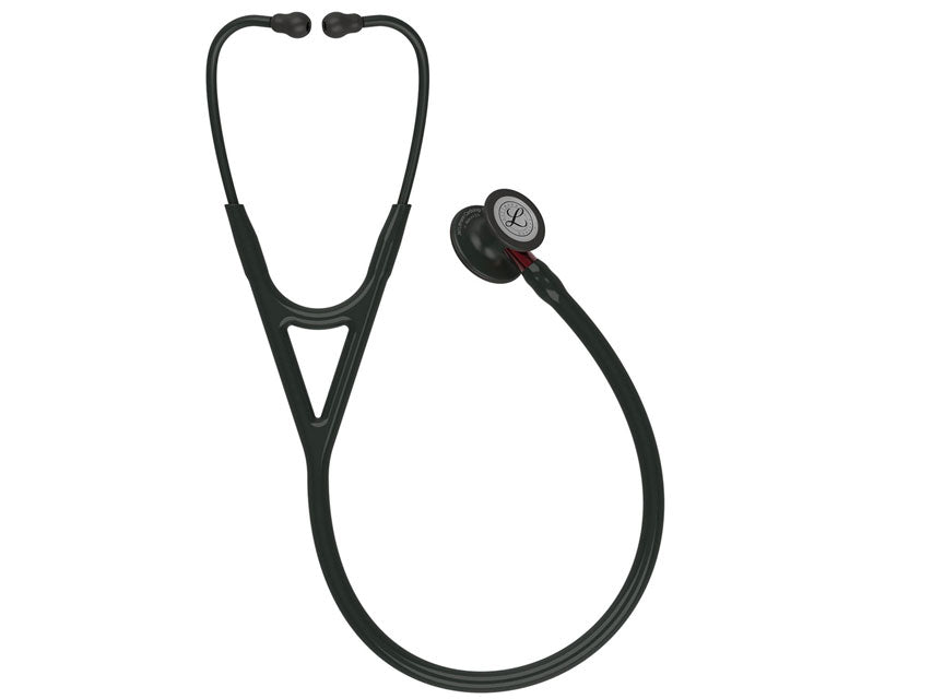 Littmann Cardiology IV - 6200 - Nero - Finitura Nera - Connettore Rosso