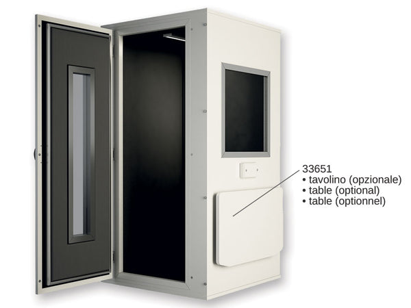 CABINA AUDIOMETRICA PRO 28 PREMIUM 96x96x197 cm con ventilazione e porta con finestra