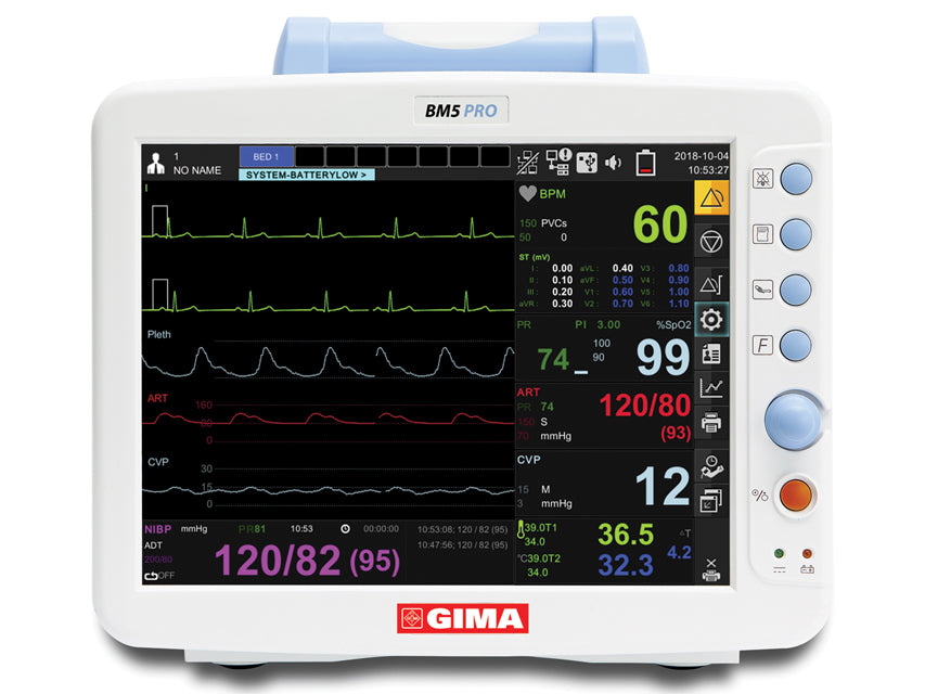 Monitor Multiparametrico GIMA BM5 Pro con Touch Screen - ECG 7 Tracce
