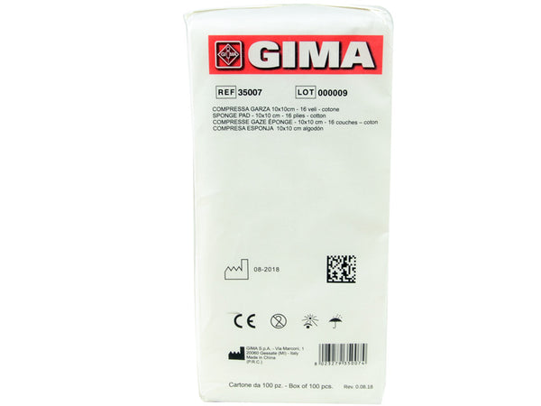 Compresse Garza Cotone 16 Veli 10 Pacchi da 100 - Conf. 1000 pz.