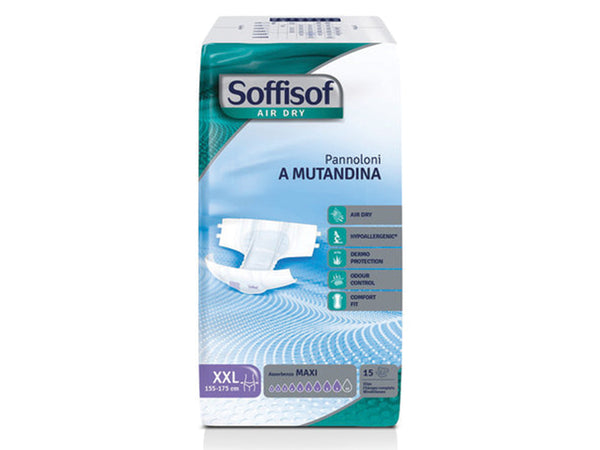 PANNOLONI SOFFISOF AIR DRY incontinenza forte XX-large