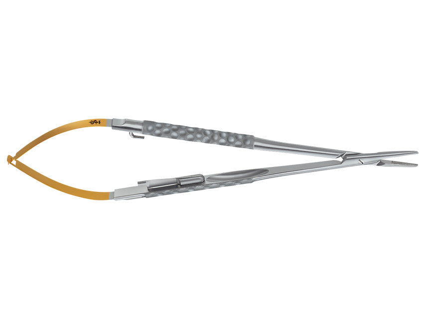 Porta-aghi Castroviejo Durogrip Aesculap in Ct Retto Bm003r