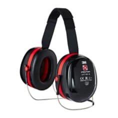 3M PELTOR™ Cuffie auricolari, nero/rosso, bardatura nucale, H540B-412-SV - SNR 34dB - cartone da 10 pezzi
