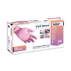 Guanti in nitrile rosa ultra sensibile 3.2 g | 10 Box da 100 pezzi – Reflexx Care N82 | Gef Medica