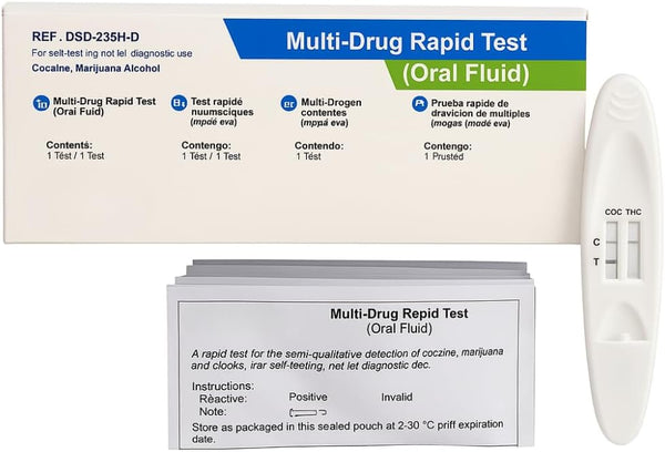 Test Rapido Rinnova Smile 3-in-1 (THC, Cocaina, Alcol) Self Test - Saliva