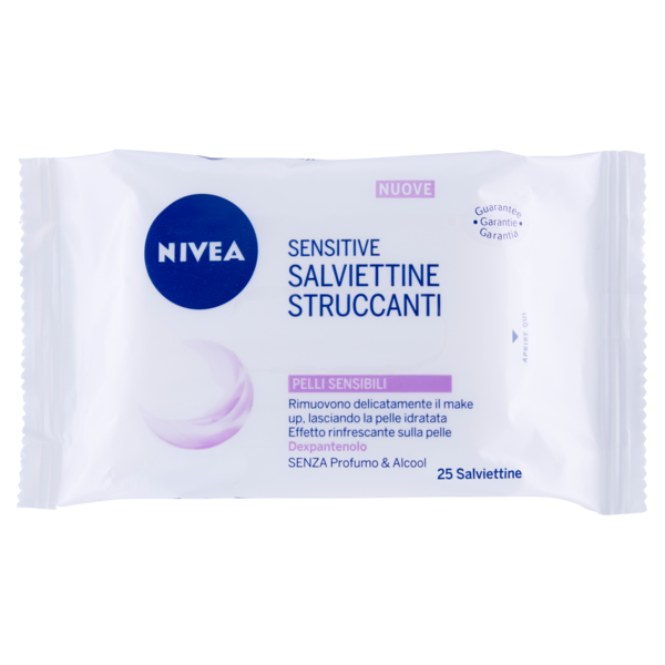 Nivea Salviette Strucc pz 25 Sensitive – Cartone 6 pz
