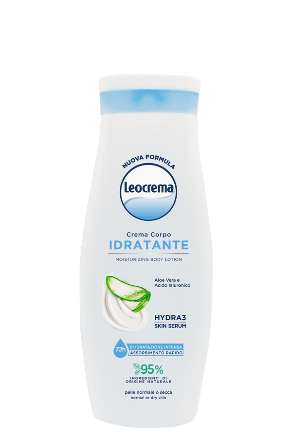 Leocrema Crema fluida corpo idratante 400 ml, cartone intero da 12 confezioni.