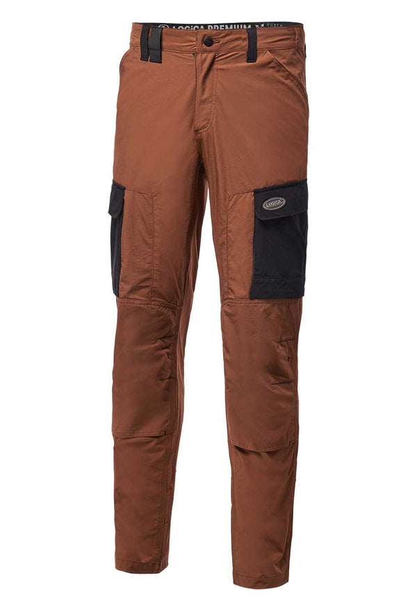 Pantalone multitasche Logica TAIPEI con tasca cellulare colore Mattone — foto ufficiale Logica Professional
