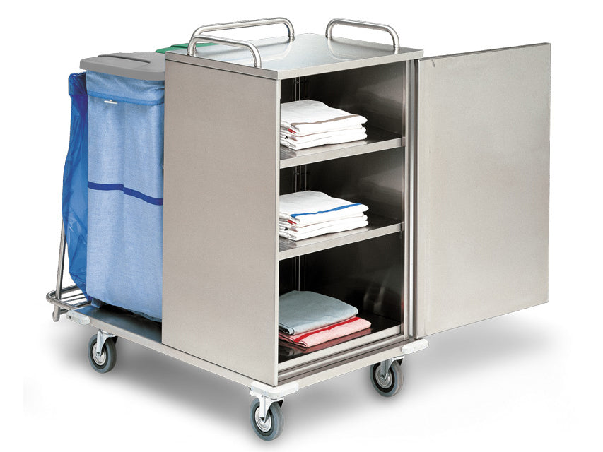 Carrello Lavanderia Chiuso Acciao Inox _a
