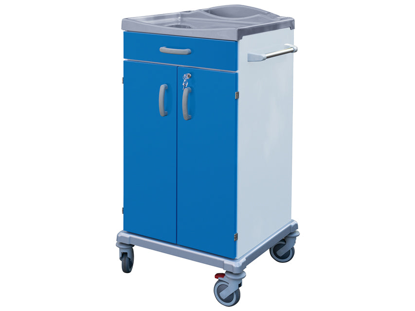 Carrello Biancheria Pulita 2 Ante+Cassetto Piccolo