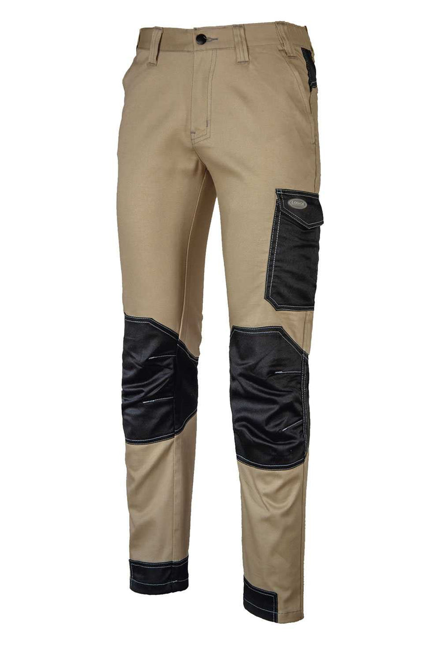 Pantalone stretch Logica CONDOR 230 g policotone colore Beige/Nero — foto ufficiale Logica Professional